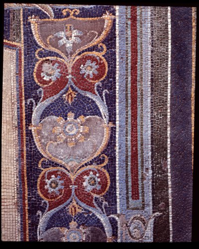 Detail nástěnné mozaiky nymfea casa di Nettuno e Anfitrite, 5. století př. n. l. - 1. století n. l. od Roman Roman