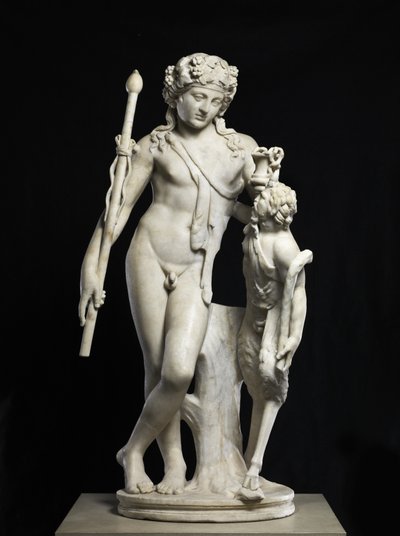 Dionýsos s pánví, AD 50-150 (mramor) od Roman Roman