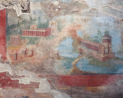 Freska fontány-nymphaeum z Domu Malé fontány, Pompeje (světové dědictví UNESCO od Roman Roman
