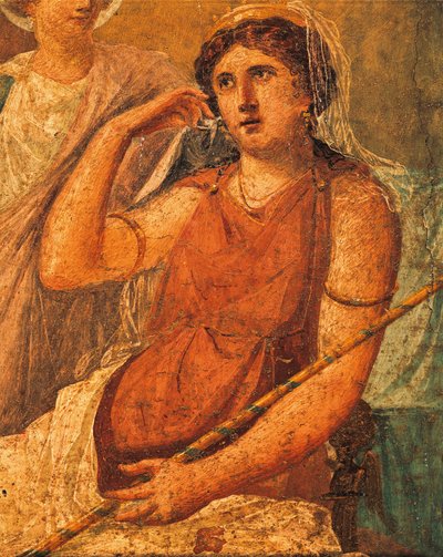 Hera, detail fresky s názvem Mučení Issone, Dům Vettii, Pompeje, Kampánie, římská civilizace od Roman Roman