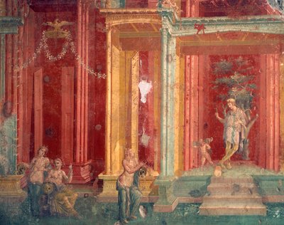 Itálie, provincie Neapol, oblast Kampánie, Pompeje, Dům Loreia Tiburtina, Freska od Roman Roman