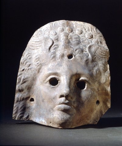 Maska pro tragédie v římské době. Muzeum schodiště. Milán od Roman Roman