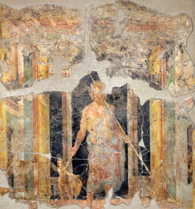 Obraz čtvrtého pompejského stylu zobrazující Jupiter od Roman Roman