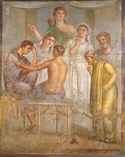 římská civilizace. Admetus a Alcestis, freska z baziliky Ercolano od Roman Roman