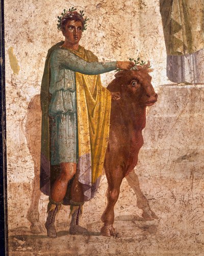 Římská civilizace, Freska zobrazující Jasona a Peliáše. Z Pompejí od Roman Roman