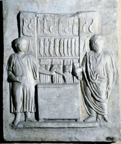 Znamení nožířství v římské době. Muzeum Ostia (Ostia) od Roman Roman