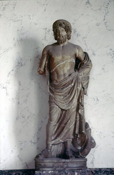 Socha Asklépia, boha lékařství v římském náboženství. Muzeum Louvre, Paříž. od Roman Roman