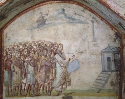 Vzkříšení Lazara, Katakomby Via Latina, Řím od Roman Roman