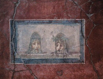 Dvě divadelní masky, 1. století př. n. l. - 79 n. l. od Roman Roman