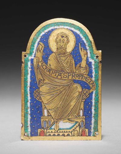Plaketa: Sedící prorok ze svatyně relikviářů: Achapiás od Romanesque