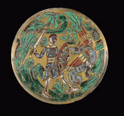 Warrior Fighting a Dragon, c.1170-1180 od Romanesque