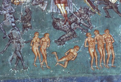 The Damned, detail z Posledního soudu, 1547-50 od Romanian School