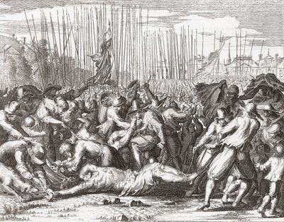 Vražda bratrů De Wittových. (tisk) od Romeyn de (after) Hooghe