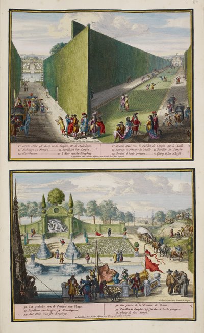 The Park at Enghien, c.1685, illustration from a 