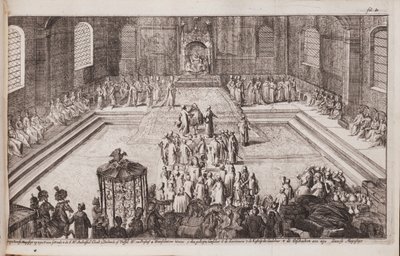 Scéna na královském dvoře cara Alexise Michajloviče, 1677 od Romeyn de Hooghe