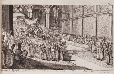 Scéna na královském dvoře cara Alexise Michajloviče, 1677 od Romeyn de Hooghe