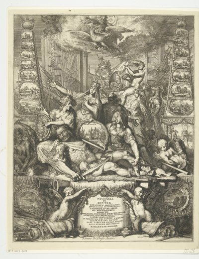 Alegorie smrti Michiela de Ruytera, 1676 od Romeyn de Hooghe