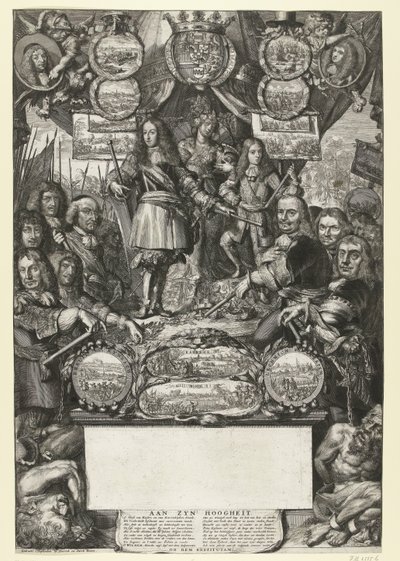 Alegorie vítězství Viléma III v roce 1673 od Romeyn de Hooghe