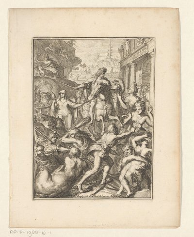 Alegorické zobrazení Viléma III na koni od Romeyn de Hooghe