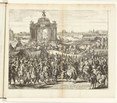 Slavnostní vstup Farnese po reliéfu Paříže, 1590 Slavnosti triomphales que Paris fit à Alexandre Farnese pour l