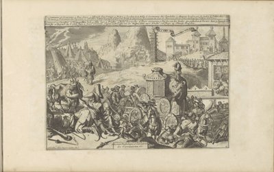 Náboženské akty a obřady v Indii Služba ďáblům a modlám / Služba Diabolique et Idolatres des Circassiens atd. (název na objektu) Les Indes Orientales et Occidentales et autres lieux (název série) od Romeyn de Hooghe