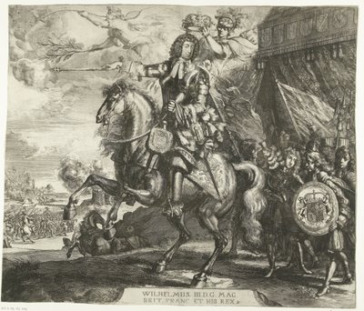 Jezdecký portrét Viléma III., prince Oranžského od Romeyn de Hooghe
