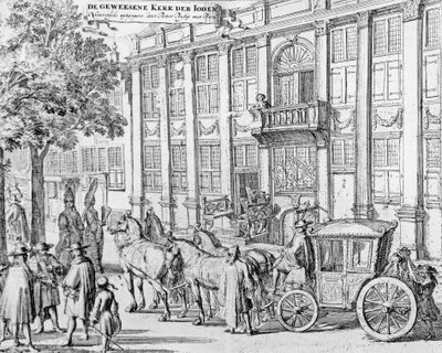 Bývalý kostel Židů, c.1700 od Romeyn de Hooghe