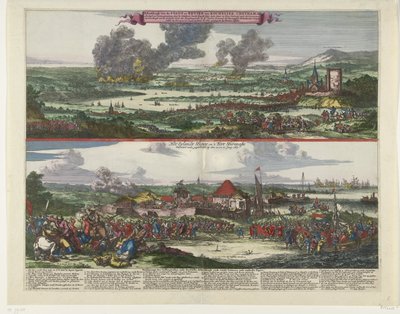Cesta do Chathamu a dobytí ostrova Sheppey, 1667 Obrázek Stadt a revier z Rochesteru, Chethamu atd. / Het Eylandt Shepey a 