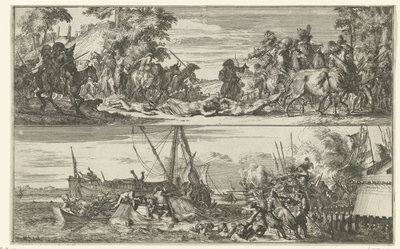 Dvě zobrazení francouzských zvěrstev, 1672 od Romeyn de Hooghe