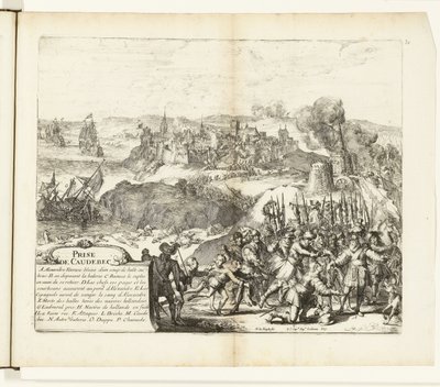 Verovering van Caudebec, 1592 Capture of Caudebec (název na objektu) Wars of Flanders (název série) od Romeyn de Hooghe