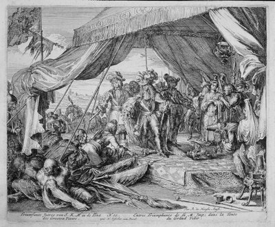 Vídeňský tiskový cyklus, vstup císaře Leopolda (1640-1705) do stanu velkovezíra, 1683 od Romeyn de Hooghe