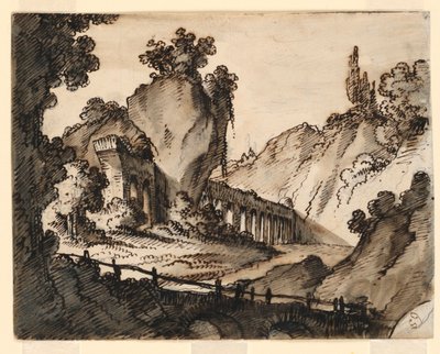 Scéna, akvadukt od Romolo Achille Liverani