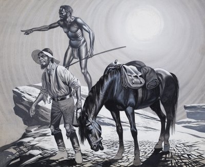 Edward Eyre (1815-1901) (kvaš na papíře) od Ron Embleton