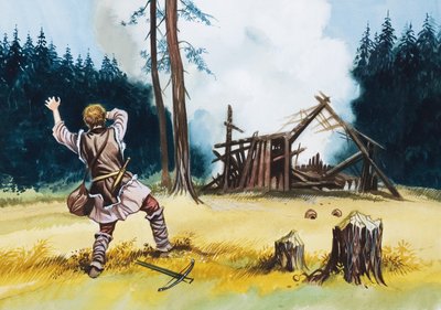 Vybuchující chata od Ron Embleton