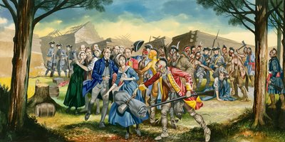 Masakr v pevnosti William Henry od Ron Embleton