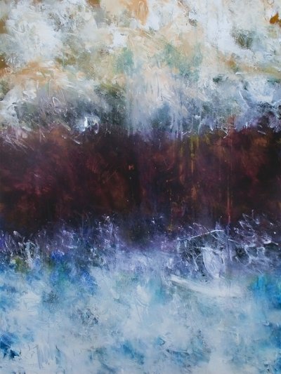 Abstrakt k dílu „Crashing Waves“ od Ron Halfant