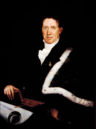 Portrét architekta Carla Barabina (1768-1835) Malba Rosy Bacigalupo Carrera (19. století) Genes 19. století, Galerie moderního umění od Rosa Bacigalupo Carrea