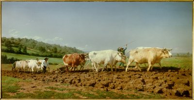 Nivernaiská orba, potápějící se Obraz Marie Rosalie Bonheur dit Rosa Bonheur (1822-1899) 1849 Ne. 1,3 x 2,6 m Paříž, Musee d