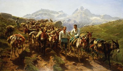 Španělští muleteři překračující Pyreneje, 1857 od Rosa Bonheur