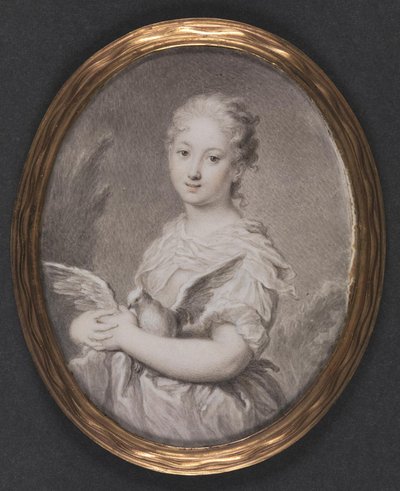 Cudnost. Mladá dívka s holubicí od Rosalba Carriera