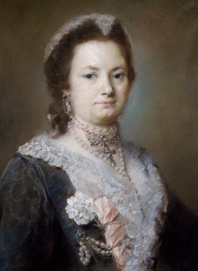 Portrét dámy (pastel na papíře) od Rosalba Giovanna Carriera