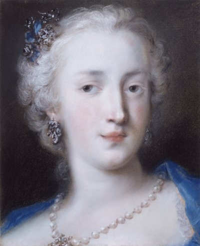 Portrét dámy (pastel na papíře) od Rosalba Giovanna Carriera