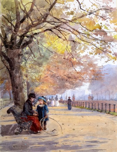 V řadě, mimo sezónu (akvarel s tělovou barvou) od Rose Maynard Barton