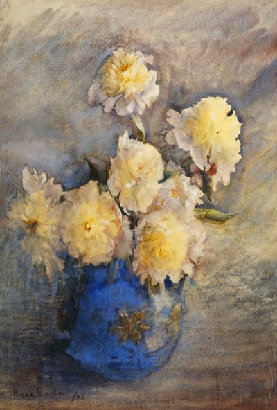 Pivoňky v modré váze, 1899 od Rose Maynard Barton