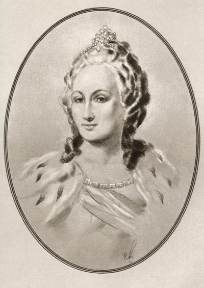 Kateřina II, z Živé biografie slavných panovníků. od Ross Gordon