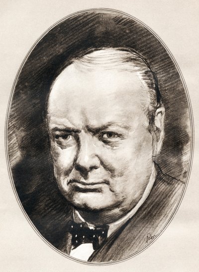 Sir Winston Leonard Spencer-Churchill z Živé biografie slavných mužů. od Ross Gordon