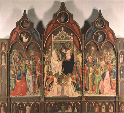 Korunovace Panny Marie (tempera na panelu) od Rossello di Jacopo Franchi