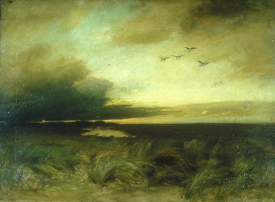 Večer poblíž Rockaway (olej na plátně) od Roswell M. Shurtleff