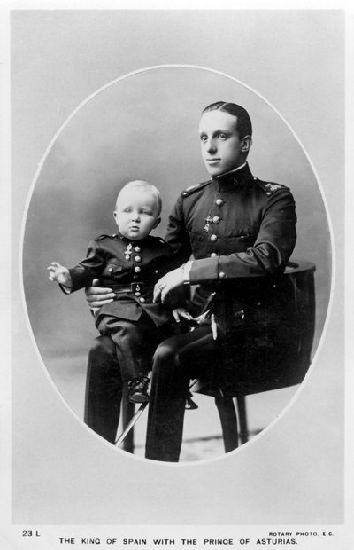 Španělský král s princem z Asturie, c1908-c1909. od Rotary Photo