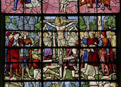 Okno zobrazující mučednickou smrt svatého Denise, detail 2921672 od Rouen School